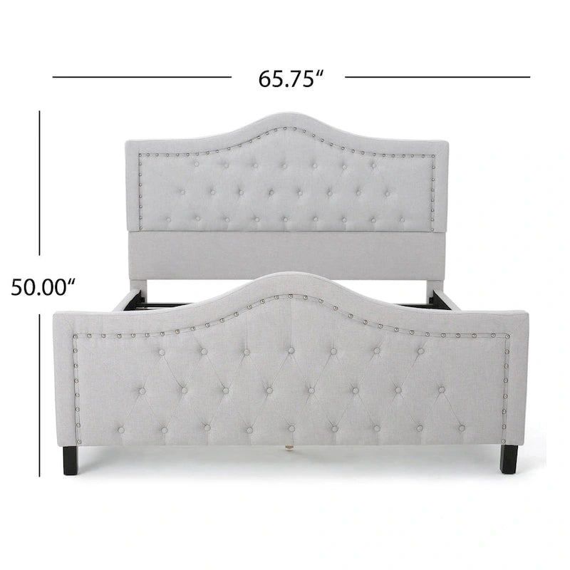 Virgil Queen-size Upholstered Tufted Bed