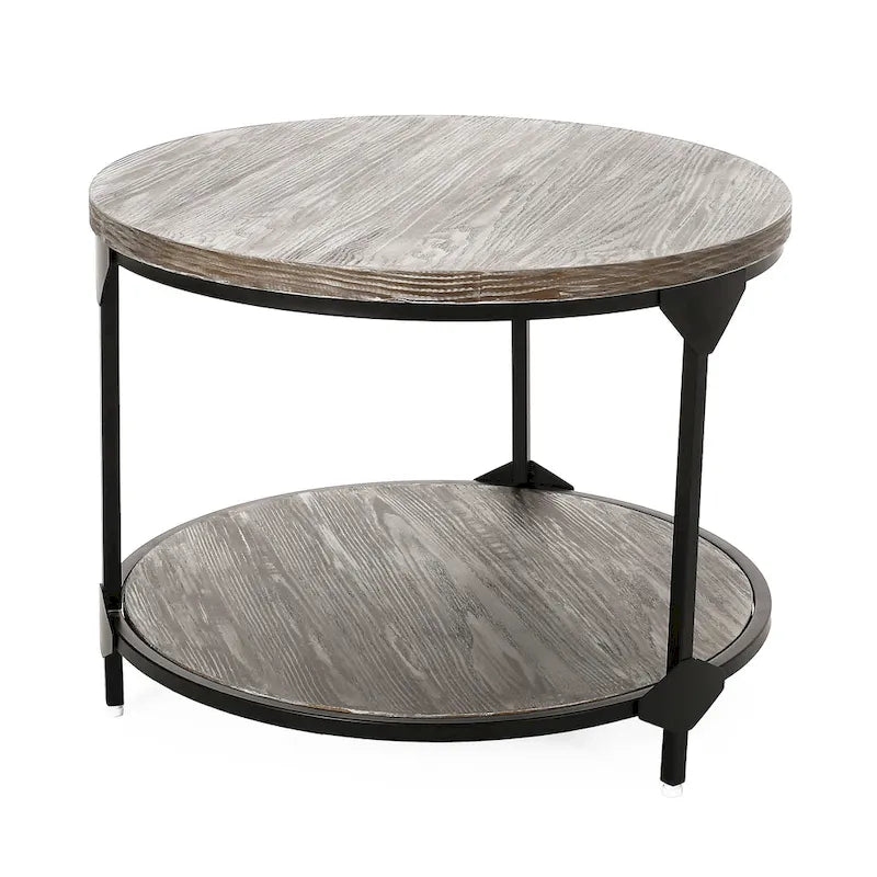 Cedarhurst Modern Industrial Round Coffee Table