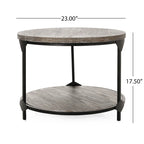 Cedarhurst Modern Industrial Round Coffee Table