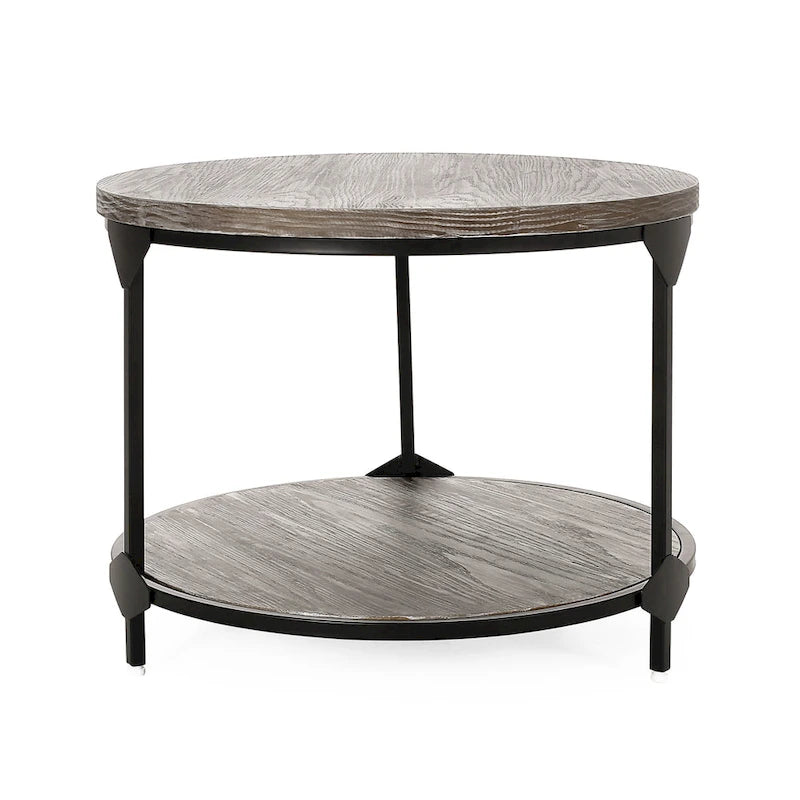 Cedarhurst Modern Industrial Round Coffee Table