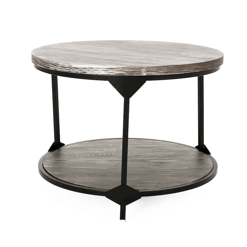 Cedarhurst Modern Industrial Round Coffee Table