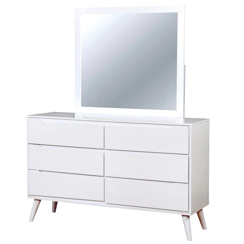 Fopp Mid-Century Modern 2-piece 6-Drawer Dresser and Mirror Set