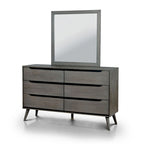Fopp Mid-Century Modern 2-piece 6-Drawer Dresser and Mirror Set