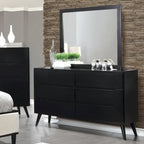 Fopp Mid-Century Modern 2-piece 6-Drawer Dresser and Mirror Set