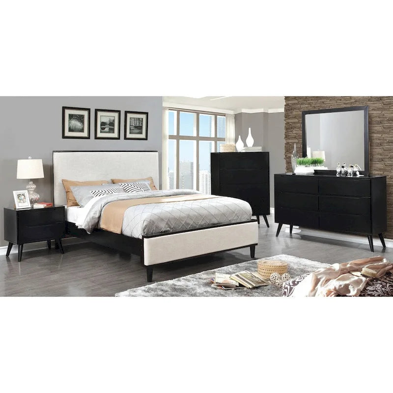 Fopp Mid-Century Modern 2-piece 6-Drawer Dresser and Mirror Set