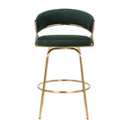 Silver Orchid Tatyana 26 Upholstered Counter Stool with Metal Legs (Set of 2)