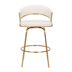 Silver Orchid Tatyana 26 Upholstered Counter Stool with Metal Legs (Set of 2)