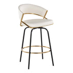 Silver Orchid Tatyana 26 Upholstered Counter Stool with Metal Legs (Set of 2)