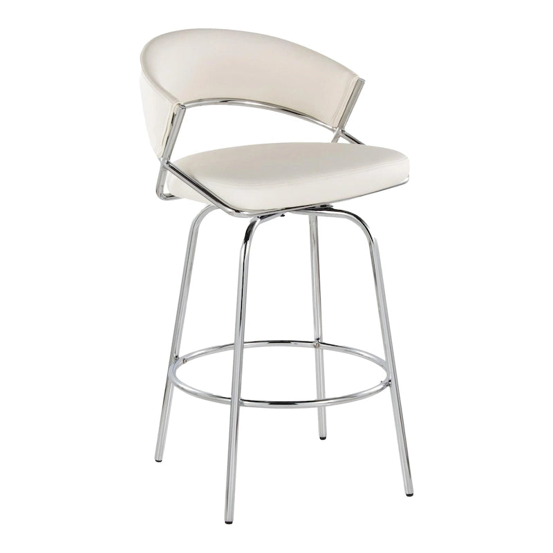Silver Orchid Tatyana 26 Upholstered Counter Stool with Metal Legs (Set of 2)
