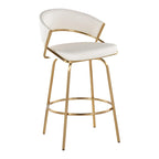 Silver Orchid Tatyana 26 Upholstered Counter Stool with Metal Legs (Set of 2)