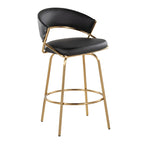 Silver Orchid Tatyana 26 Upholstered Counter Stool with Metal Legs (Set of 2)