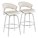 Silver Orchid Tatyana 26 Upholstered Counter Stool with Metal Legs (Set of 2)