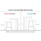 Silver Orchid Tatyana 26 Upholstered Counter Stool with Metal Legs (Set of 2)