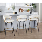 Silver Orchid Tatyana 26 Upholstered Counter Stool with Metal Legs (Set of 2)