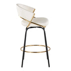 Silver Orchid Tatyana 26 Upholstered Counter Stool with Metal Legs (Set of 2)
