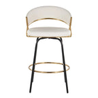 Silver Orchid Tatyana 26 Upholstered Counter Stool with Metal Legs (Set of 2)