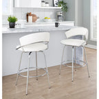 Silver Orchid Tatyana 26 Upholstered Counter Stool with Metal Legs (Set of 2)
