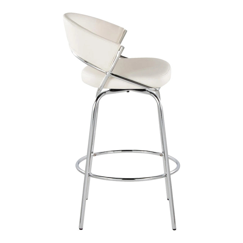Silver Orchid Tatyana 26 Upholstered Counter Stool with Metal Legs (Set of 2)