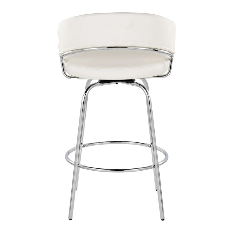 Silver Orchid Tatyana 26 Upholstered Counter Stool with Metal Legs (Set of 2)