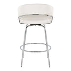 Silver Orchid Tatyana 26 Upholstered Counter Stool with Metal Legs (Set of 2)