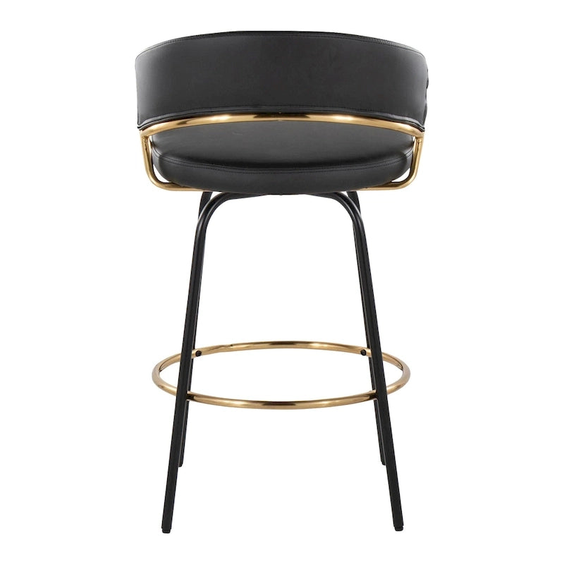 Silver Orchid Tatyana 26 Upholstered Counter Stool with Metal Legs (Set of 2)