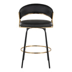 Silver Orchid Tatyana 26 Upholstered Counter Stool with Metal Legs (Set of 2)