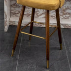 Nevis Mid-century Modern Faux Leather Tufted Nailhead Trim Barstool Set of 2