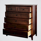 Solid Wood Spray-painted 6 Drawer Chest