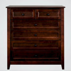 Solid Wood Spray-painted 6 Drawer Chest