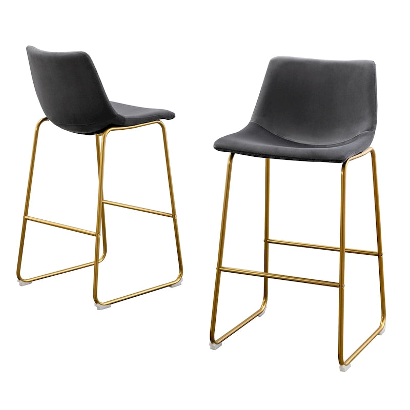 Best Quality Furniture Faux Leather Bar Stool (Set of 2)