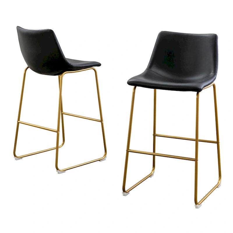 Best Quality Furniture Faux Leather Bar Stool (Set of 2)
