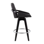Carson Carrington Pugo Fixed-Height Counter Stool with Black Wood Base (Set of 2)