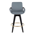 Carson Carrington Pugo Fixed-Height Counter Stool with Black Wood Base (Set of 2)