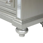 Eaen Glam Champagne Solid Wood 5-Drawer Chest