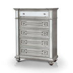 Eaen Glam Champagne Solid Wood 5-Drawer Chest