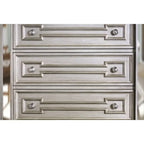 Eaen Glam Champagne Solid Wood 5-Drawer Chest