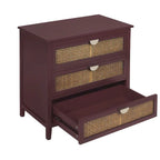 3 Drawers Rattan Storage Cabinet for Bedroom Living Room