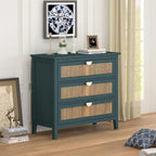 3 Drawers Rattan Storage Cabinet for Bedroom Living Room