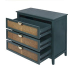 3 Drawers Rattan Storage Cabinet for Bedroom Living Room