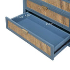 3 Drawers Rattan Storage Cabinet for Bedroom Living Room