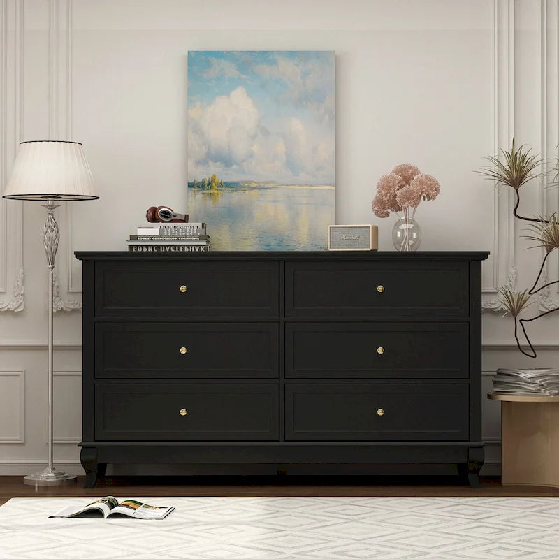 Drawer Lacquer Double Dresser Chest Organizer Bedroom Universal Design