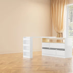 4-Drawer Desk Vanity Sideboard Bedroom Dresser Chest Of Drawers White