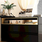 4-Drawer Desk Vanity Sideboard Bedroom Dresser Chest Of Drawers White
