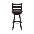 Ladderback Wooden Swivel Bar Stool with Footrest