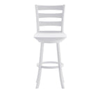 Ladderback Wooden Swivel Bar Stool with Footrest