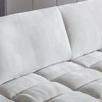 Roundhill Furniture Breton Contemporary Fabric Tufted Modular Sectional Sofa with Ottoman, Oyster