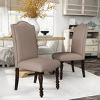 Ketz Taupe Fabric Dining Chairs (Set of 2)