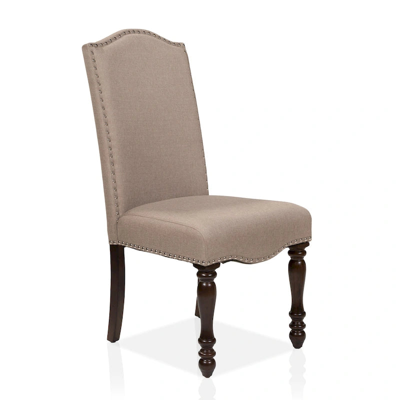 Ketz Taupe Fabric Dining Chairs (Set of 2)