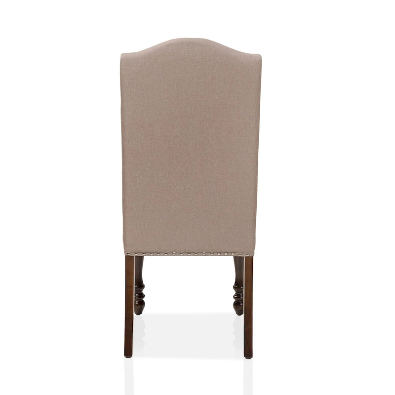 Ketz Taupe Fabric Dining Chairs (Set of 2)