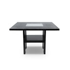 Blanton Modern Black Wood 9-Piece Counter Height Dining Set